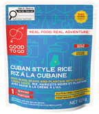 Good To-Go Cuban Style Rice package with blue and red design