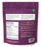 Back of a mushroom risotto food package with nutrition facts and ingredients.